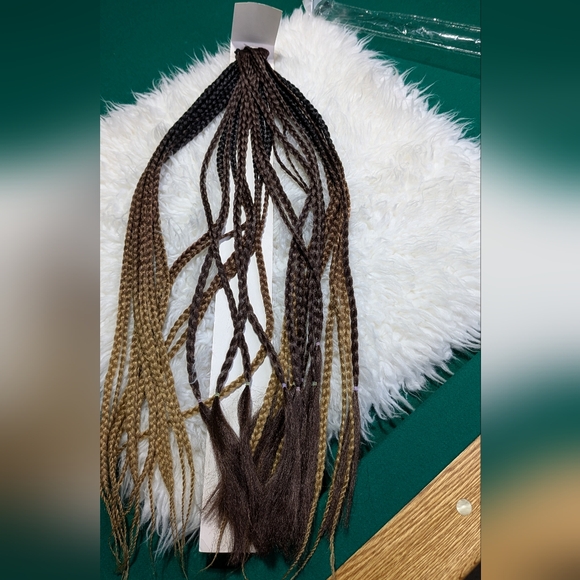 Brown and Black Braided Hair Extensions - Picture 2 of 6
